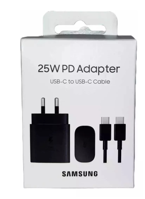 Cargador Samsung Carga Super Rapida Tipo C 25w Colo Color Negro
